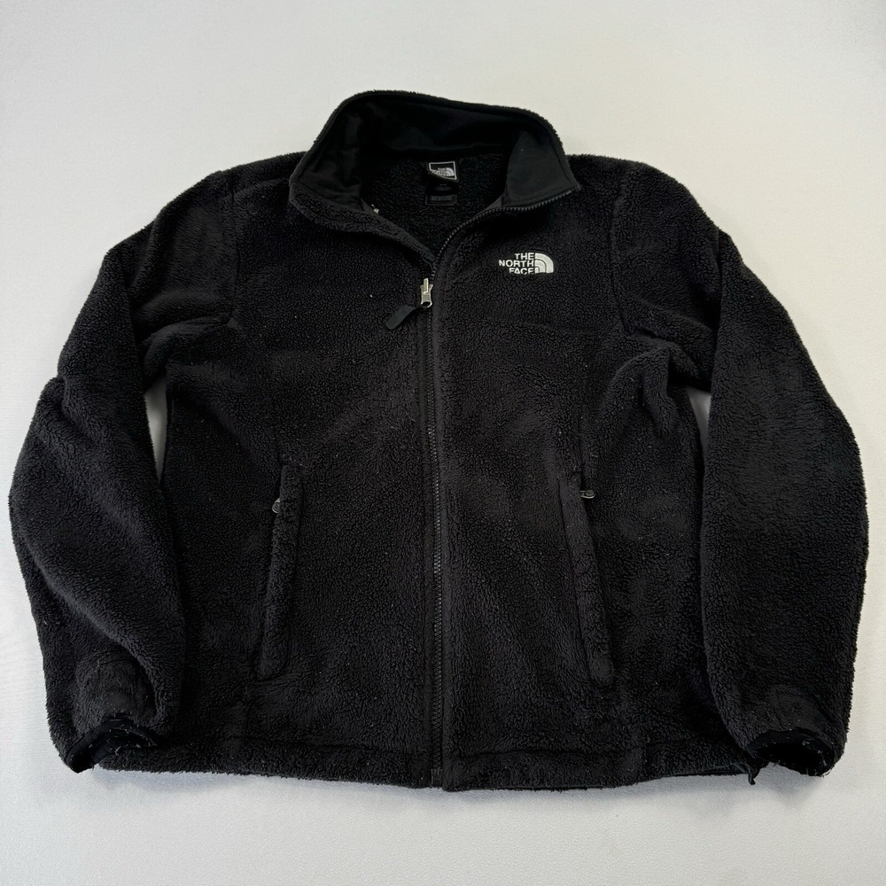 The North Face Women's Fleece Jacket High Pile Outdoor Full Zip Black Medium
